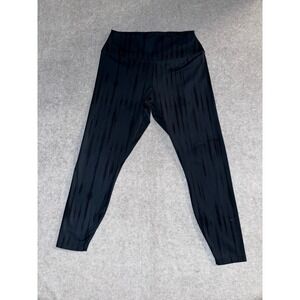 Nike One Dri-FIT Leggings L Black Excellent High Waisted Tie Dye Stripe Tights